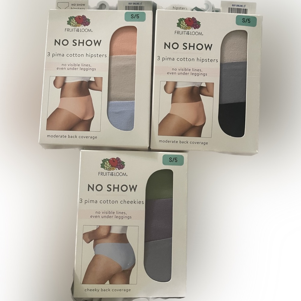 Fruit of the Loom Women's No Show Underwear, 9 pairs